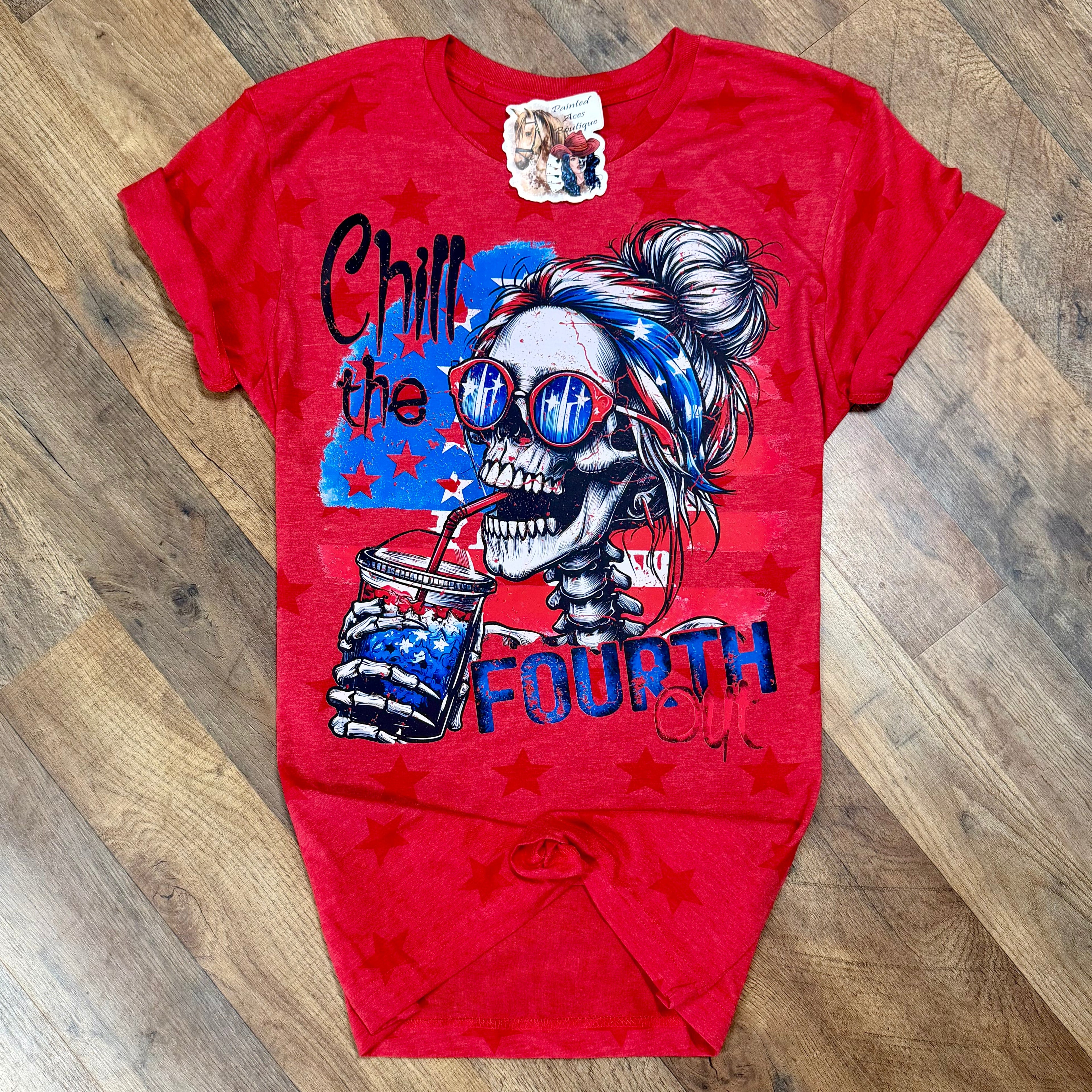 Chill The 4th Out | Patriotic Graphic T-Shirt