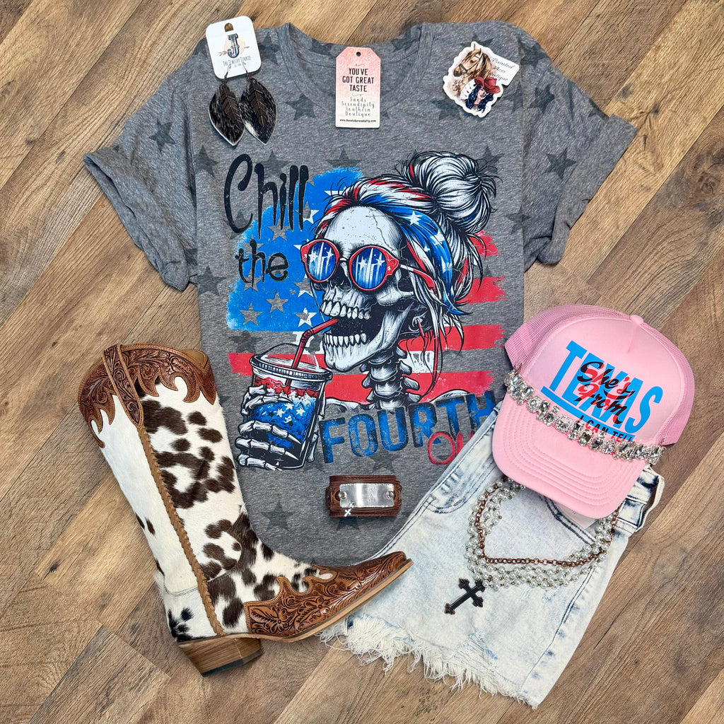 Chill The 4th Out | Patriotic Graphic T-Shirt