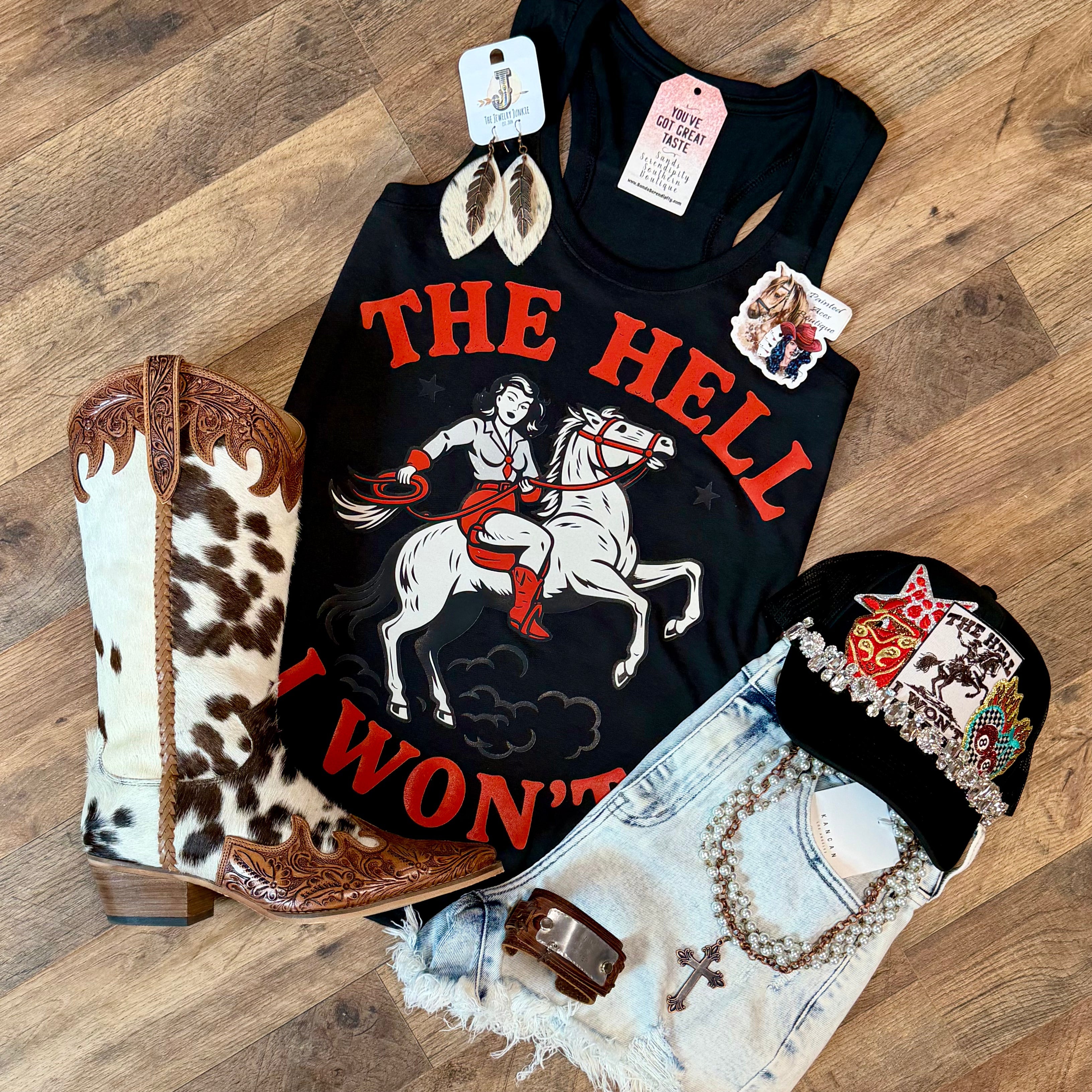 The Hell I Won’t | Country Graphic Tank Top